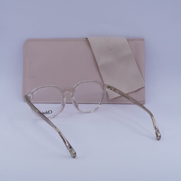 Chloe CH0012OA 001 Round Eyeglasses 50mm - Transparent Pink - Picture 7 of 12